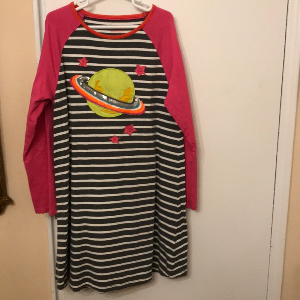 Mini Boden Sequin Planet Dress, 9-10y, EEUC!